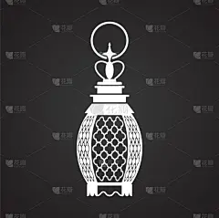 插画,图标,灯笼,蜘蛛网,背景聚焦,中东人,轮廓,式样,古老的,发光