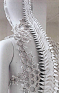 7while23:

Paper Spine Dress by students of the Pratt Institute
