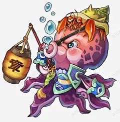 卡通章鱼元帅 免抠png 设计图片 免费下载 页面网页 平面电商 创意素材