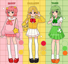 Q青梨采集到cherryly少女Q版