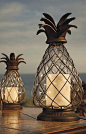 Pineapple Hurricane Lantern. Christy gave me this for Mother's Day. I have it in my beach themed office and love it!: 