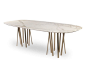 Oval marble table FOR HALL | Oval table by Paolo Castelli