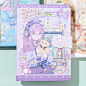 网红少女心磁扣本手账本粉色卡通可爱高颜值简约彩页手帐本创意立体扉页闺蜜日记本小学生礼物笔记本子女生款-tmall.com天猫