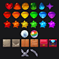 Icons and Background for "Magic Gems"