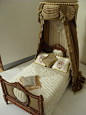 Custom made 1/12th scale bed with canopy