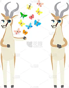 动物,平坦的,卡通,剪贴画,可爱的,玩具,野生动物,品牌名称,站,绘制