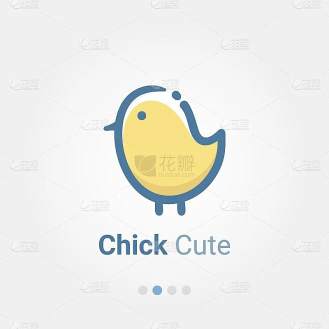 Chick Cute avatar vector icon素材-花瓣网