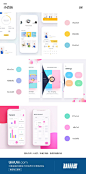 #设计小课堂# #设计秀# 作为 dribbble 排名前列的设计师，Johny vino不仅动效做得很棒棒，静态界面也可以说是非常好看~ 今天整理了一波配色，马起来学习吧！ ​​​​小编@如如酱w ​​​​