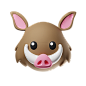 野猪 3D多彩卡通动物形象图标 Boar_2k