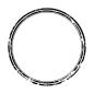 中国风古风水墨毛笔圆圈圆环边框透明免抠PNG图案 PS设计素材 (53)