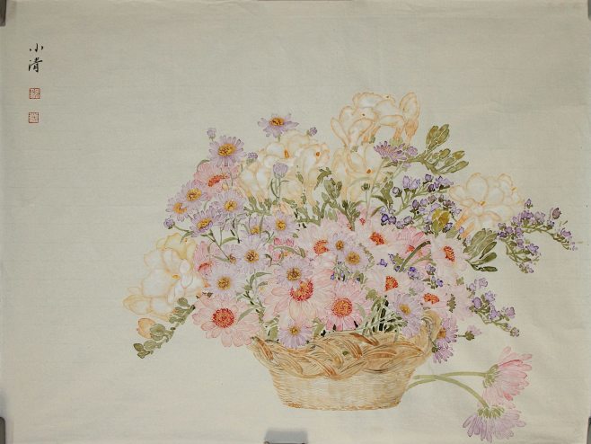 【花鸟】天津美院-【魏小清】-没骨花卉G...
