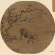 张大千仿董源华阳仙馆图纸131X57.5（天津博物馆）#国画#