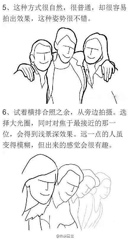 【合影照拍照姿势大全】分享一些集体拍照新...