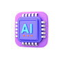 Ai Chip 3D Icon