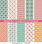 set of 10 retro seamless patterns vector illustration