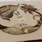I have finally listed this kit design on the website, this is the very first kit to come with DVD instructions. You can now pre-order the Jacobean White Hart. Here is Helen's finished example that she stitched during the distance class earlier in the year