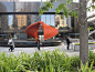 City National Plaza, Los Angeles, CA | The Modernist plaza which was designed by Sasaki Walker & Associates is anchored by a 60-foot-diameter fountain which features Double Ascension, a 20-foot high, orange-painted aluminum sculpture created by Herber