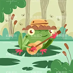 青蛙 田鸡卡通画  - 源文件下载【酷图网】青蛙,田鸡,动物,卡通画,手绘