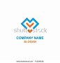 ML letter initial love logo.