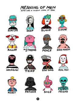 This may contain: an image of many different types of people in the same language, with words above them