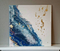 Original Abstract Resin Art | Gold Leaf | Resin Painting | Fine Art | Contemporary | Wall Decor | Modern | Home Design | Epoxy Resin | Sale by Kaleidaflow on Etsy https://www.etsy.com/listing/488739124/original-abstract-resin-art-gold-leaf