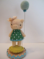 【Jenn Docherty】poppy the pig ♥ Felt Wool Doll