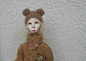 Doll "Bear" Art doll- OOAK doll- Paper clay doll- Handmade doll-Air dry clay doll- Collecting doll