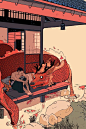 【插画师作品】第140期：美国插画师 Cassandra Jean 的人类与动物系列作品 : 人如果能与动物和谐相处  大概就是美好世界吧...