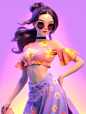 qiuling6689_Realistic_3d_cartoon_style_rendering_chinese_gril___76b8b7be-80fc-40db-9f26-c5449f6ebec3
