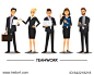 Business People teamwork ,Vector illustration cartoon character.