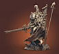 Chaos Warrior (75mm miniature), Raul Garcia Latorre : This is a commission work I did for Beyong Miniatures, they wanted I worked near to a Chaos Warrior classic illustration from Adrian Smith. as it was going to be printed in 75mm I tried to adjust the d