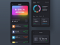 Mobile Crypto Wallet Skeuomorph | Dark Mode banking pie chart night mode dark mode cryptocurrency crypto saas mobile app figma fintech crypto wallet glow card blockchain mobile ui application app