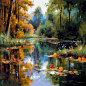 AI绘画_Prompts_Luxbelle15_impressionism_forest_lake_flowers_41434b78-cb43-47e4-92ea-75816de2d894_xpanx.com