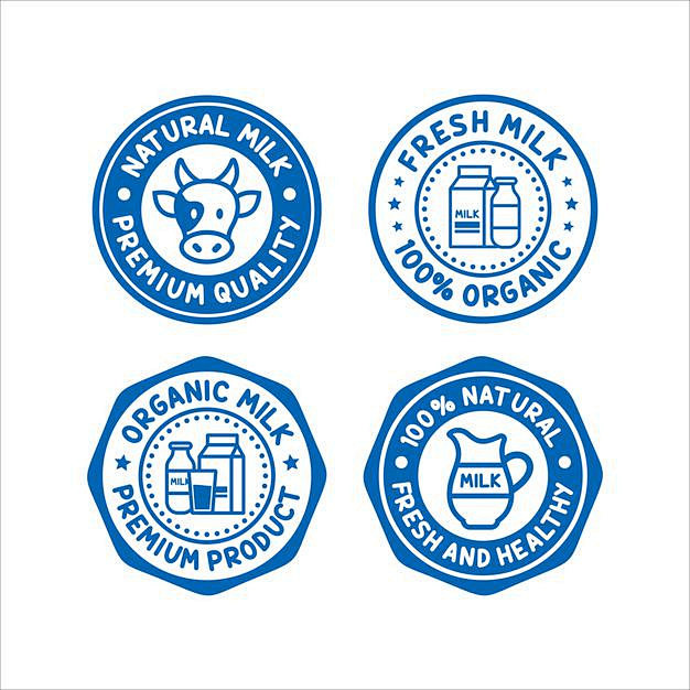 牛奶，logo标志矢量图素材