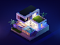 Summer House pool summer house architecutre lowpolyart low poly diorama isometric lowpoly blender illustration 3d