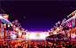 双十一热闹繁华街道节日背景