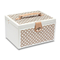 Wolf ChloÃ© Medium Jewelry Box White/Tan Leather