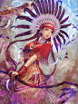 Native American girl , NPye 13 : Personal artwork