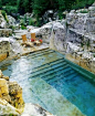 Limestone quarry converted into a pool