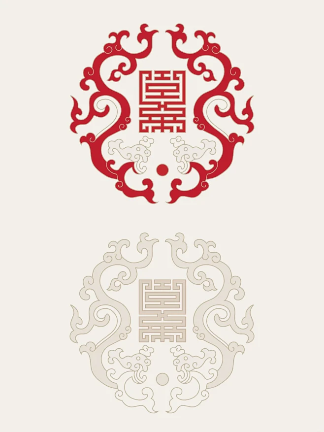 中国传统纹样龙纹卷草纹福纹图案 - 小红书