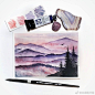 浮绘 加拿大艺术家Brandy Rose一组美轮美奂的风景图欣赏。| ins：brandyroseart ​ ​​​​