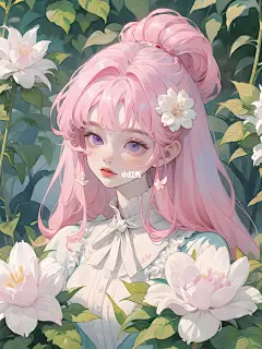 花懂风的温柔·粉色系|女生头像壁纸
