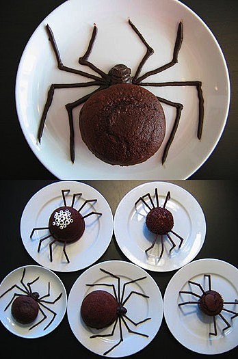 万圣节，来点蜘蛛蛋糕何如？满满的朱古力哟...