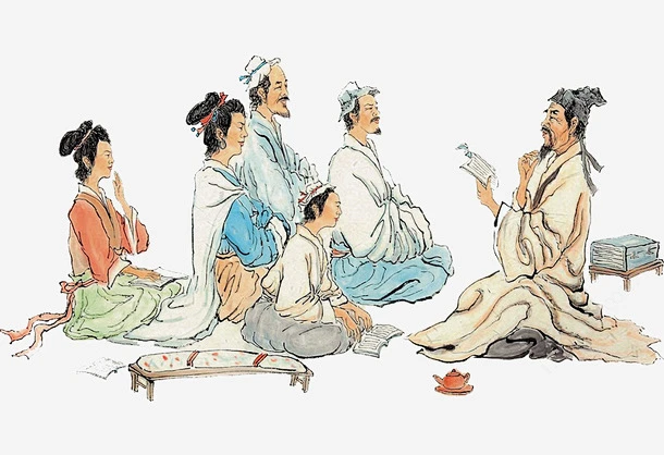 古代读书会高清素材 书本 古代 教书 读书 元素 免抠png 设计图片 免费下载-花瓣网