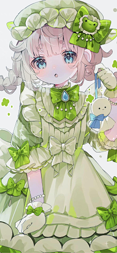 插画中的萌萌小萝莉