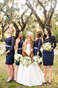 short navy bridesmaid dresses | Courtney Dox #wedding