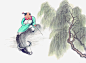 柳树下读书高清素材 朗读 柳树下 牛 画 读书 免抠png 设计图片 免费下载