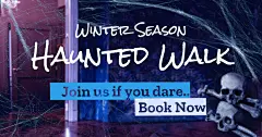 Winter Season Haunted Walk Reservation Ecommerce Banner