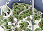 滨水音乐主题公园-休闲娱乐公园PSD景观规划平面图
