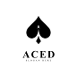 纸牌游戏赌场业务的王牌标志图标设计